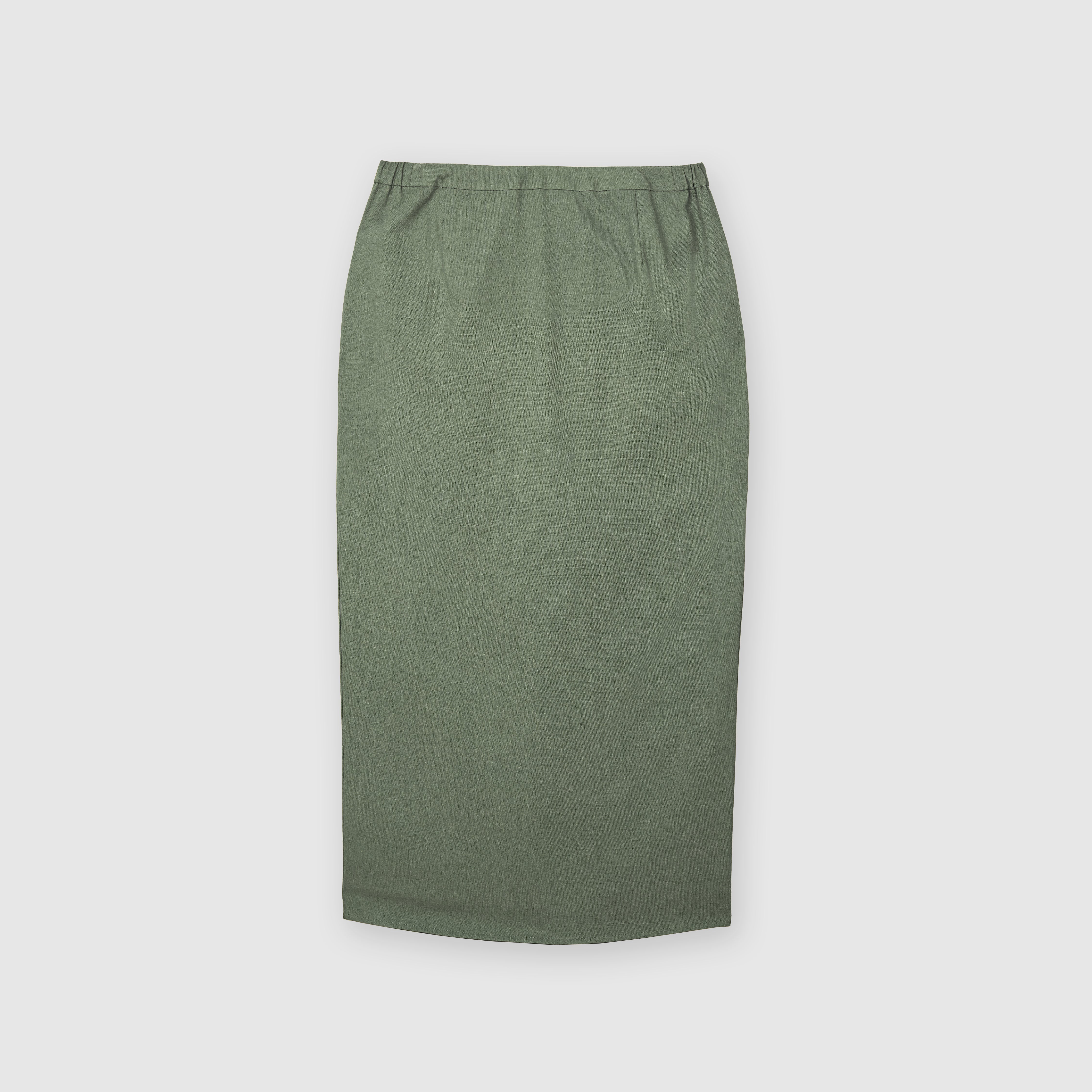Linen Back Pleated Skirt