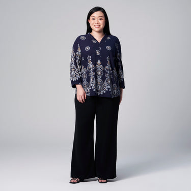 High-Neck Printed Top