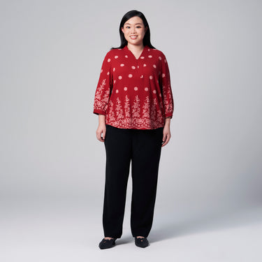 High-Neck Printed Top