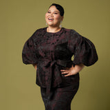 Ms. Read X Sherry Al-hadad - Brocade Voluminous Sleeve Set – plus size set | MS. READ