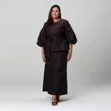 Ms. Read X Sherry Al-hadad - Brocade Voluminous Sleeve Set – plus size set | MS. READ