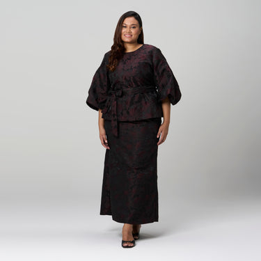 Ms. Read X Sherry Al-hadad - Brocade Voluminous Sleeve Set – plus size set | MS. READ