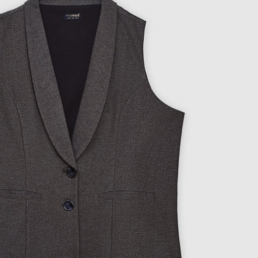 Grey Knit Vest by MS. READ, plus size piece in UK 12–22