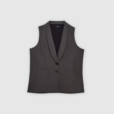 Grey Knit Vest by MS. READ, plus size piece in UK 12–22