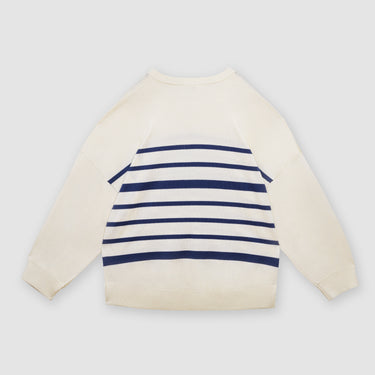 Cream V-Neck Sweater by MS. READ, plus size sweater in UK 12–22