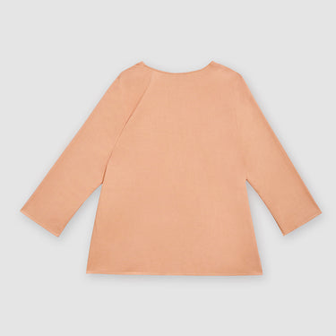 Orange Linen Top by MS. READ, plus size top in UK 12–24