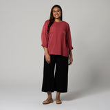 Pink Round Neck Top by MS. READ, plus size top in UK 12–24