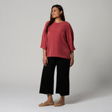 Pink Round Neck Top by MS. READ, plus size top in UK 12–24