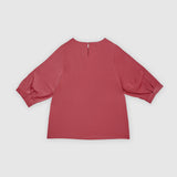 Pink Round Neck Top by MS. READ, plus size top in UK 12–24
