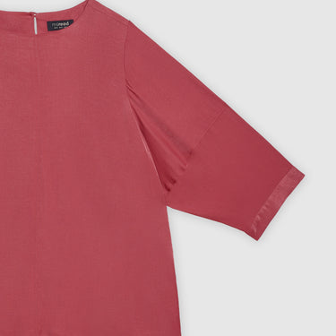 Pink Round Neck Top by MS. READ, plus size top in UK 12–24