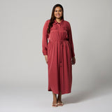 Pink Long Shirt Dress by MS. READ, plus size dress in UK 12–24