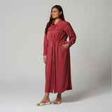 Pink Long Shirt Dress by MS. READ, plus size dress in UK 12–24