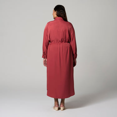 Pink Long Shirt Dress by MS. READ, plus size dress in UK 12–24