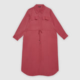 Pink Long Shirt Dress by MS. READ, plus size dress in UK 12–24