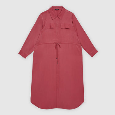 Pink Long Shirt Dress by MS. READ, plus size dress in UK 12–24