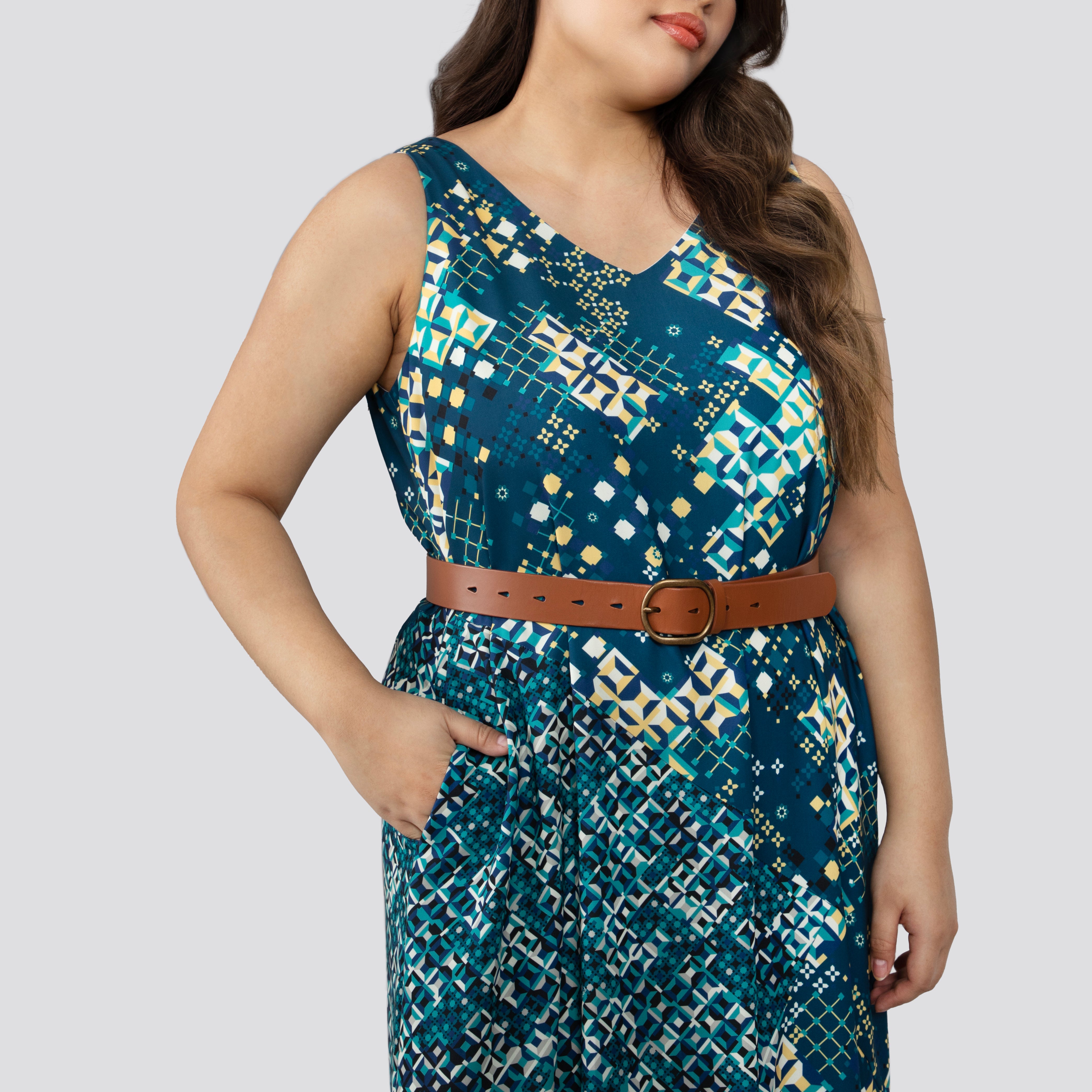 Printed Sleeveless Dress