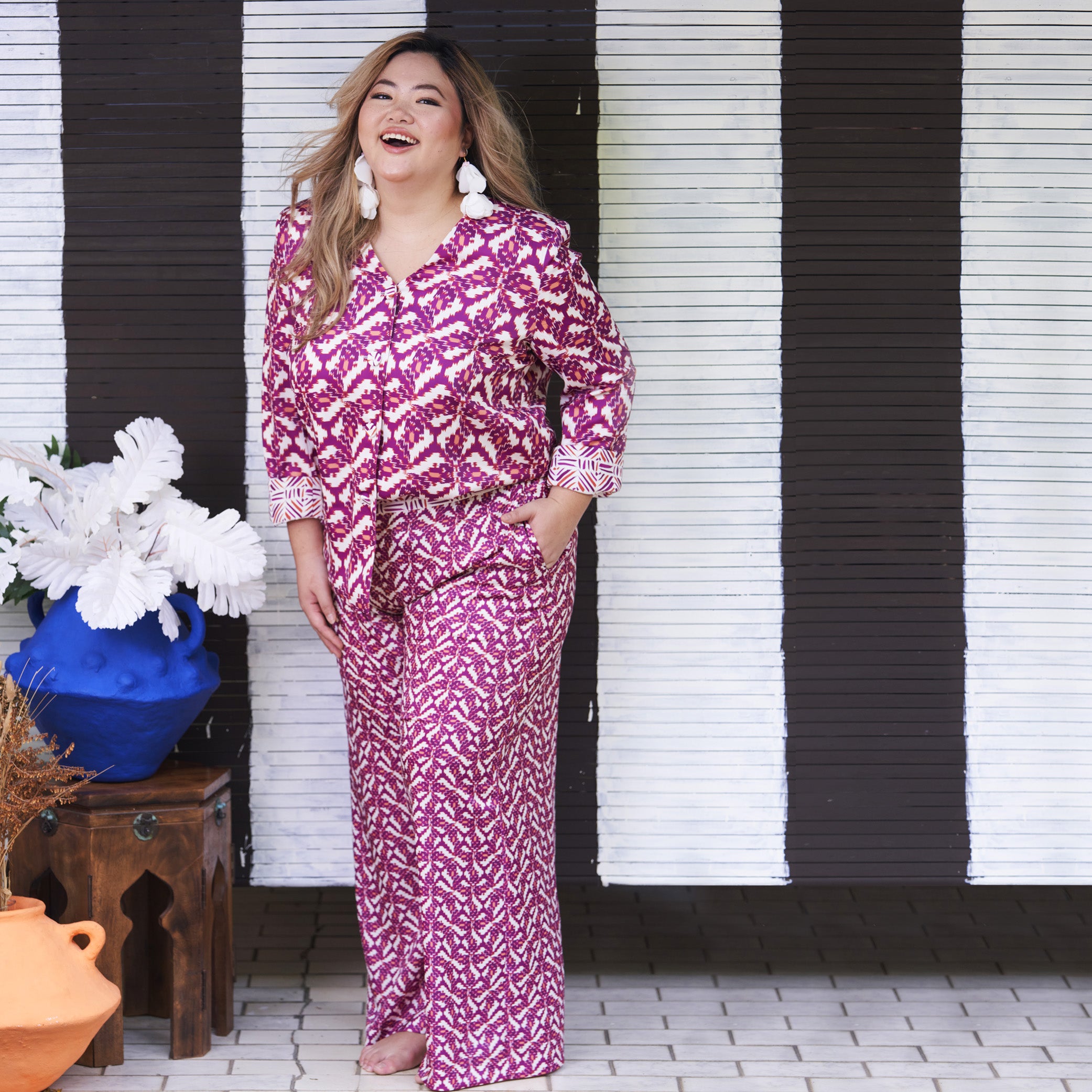 Ms. Read x Frankitas Printed Wide Leg Pants