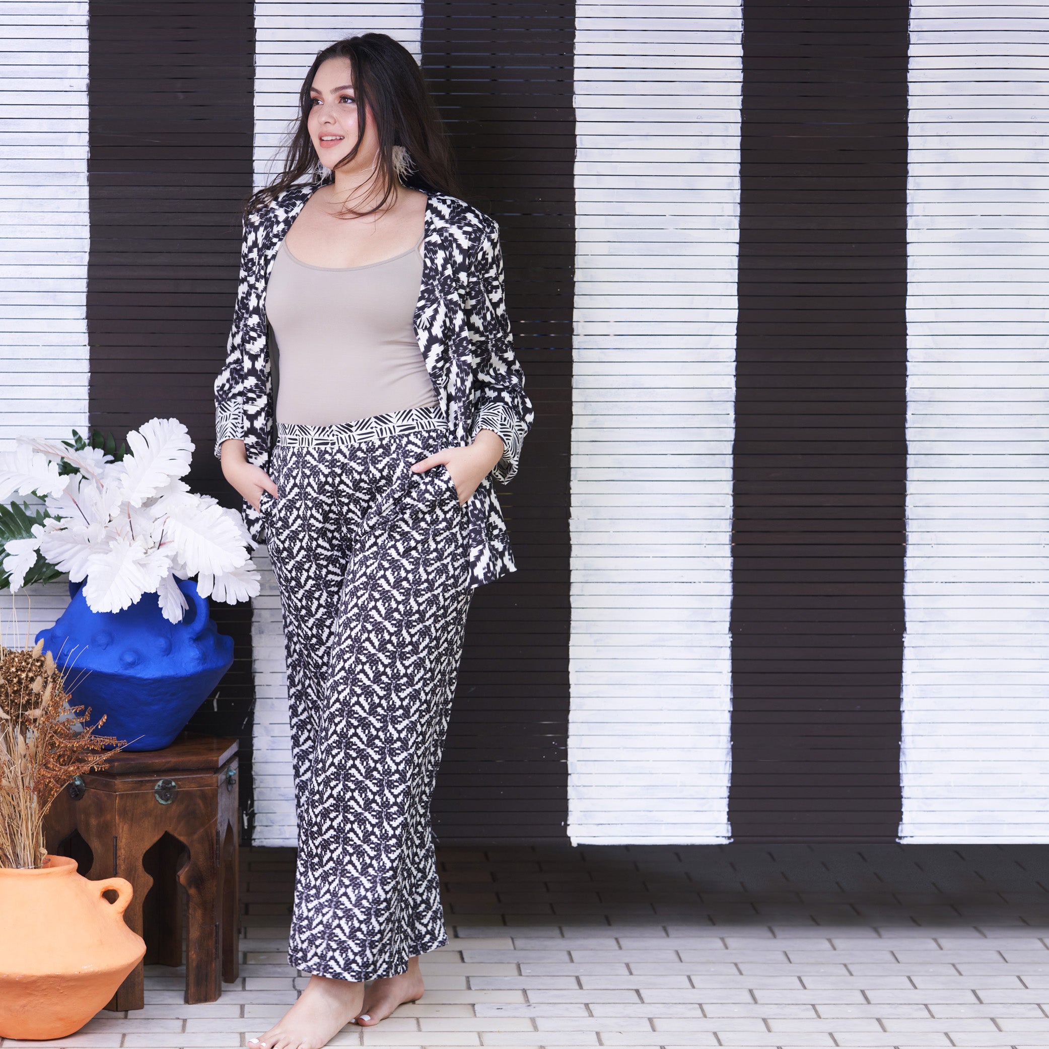 Ms. Read x Frankitas Printed Wide Leg Pants