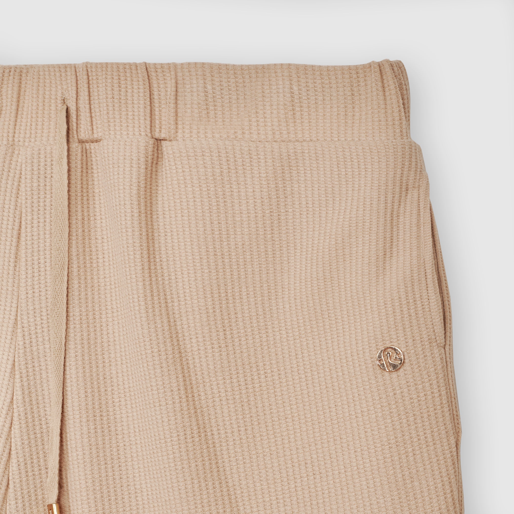 Textured Drawstring Pants