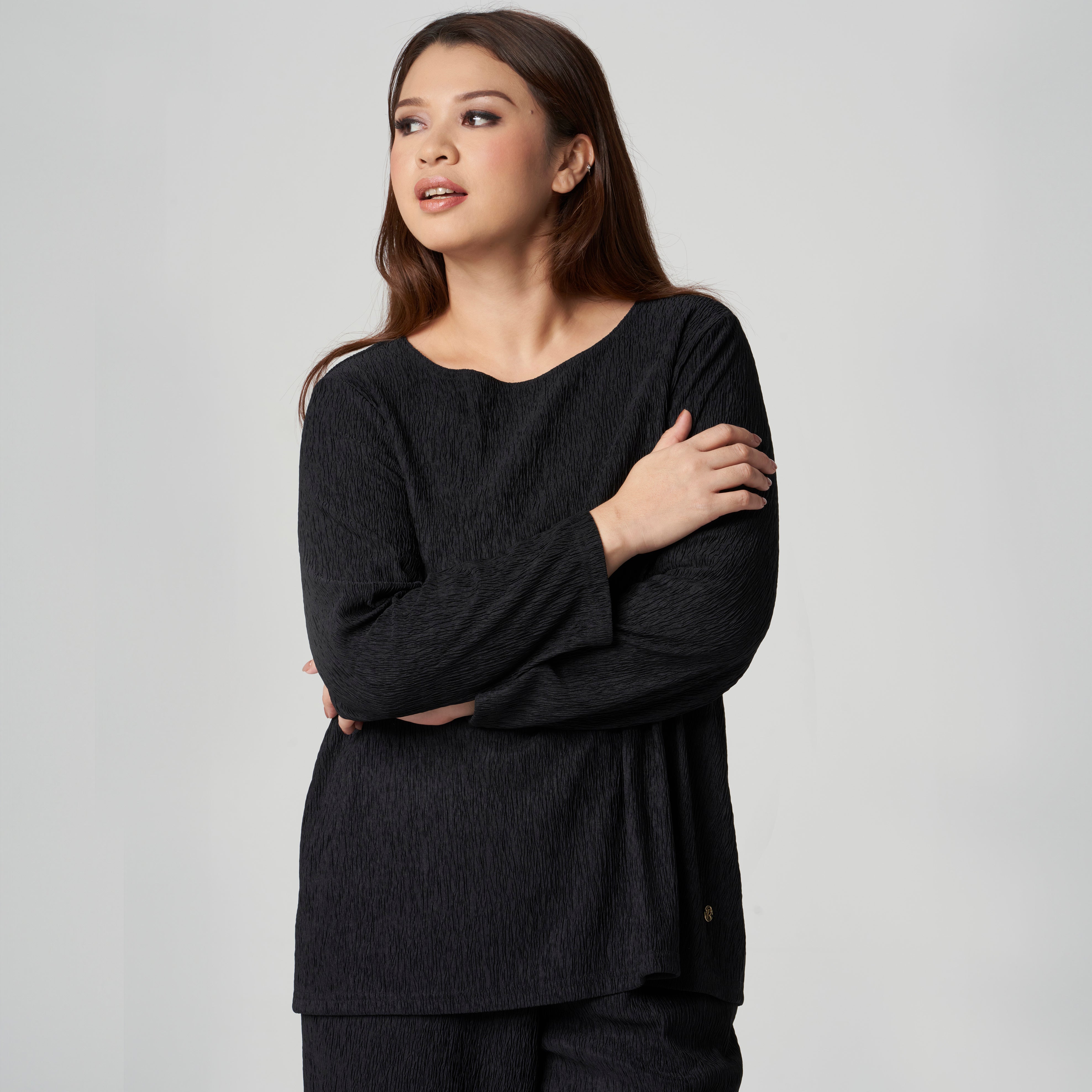 Textured Long Sleeve Top