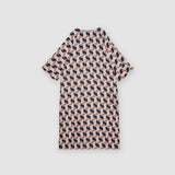 Navy Printed Kaftan Dress by MS. READ, plus size dress in UK 12–24