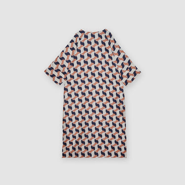 Navy Printed Kaftan Dress by MS. READ, plus size dress in UK 12–24