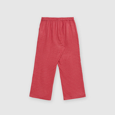 Red Cotton Long Pants by MS. READ, plus size pants in UK 12–24