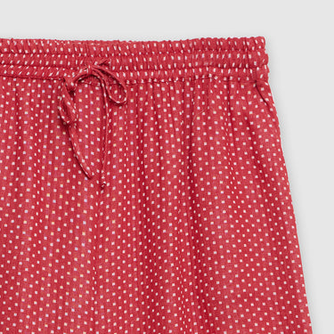 Red Cotton Long Pants by MS. READ, plus size pants in UK 12–24