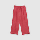 Red Cotton Long Pants by MS. READ, plus size pants in UK 12–24