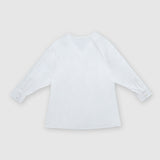 Off White V-Neck Boxy Shirt by MS. READ, plus size shirt in UK 12–24
