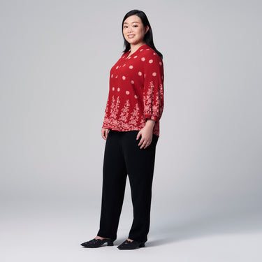 High-Neck Printed Top