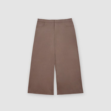 Khaki Signature Ultra-Stretch Wide Leg Ankle Pants by MS. READ, plus size pants in UK 12–24